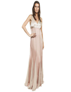 DORIAN HO powder pink evening dress