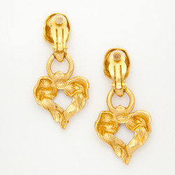 boucles d'oreille pendantes clips CHRISTIAN LACROIX Vintage