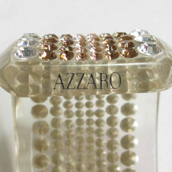 Manchette AZZARO en plexi et cristal Swarovski