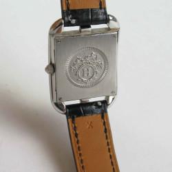 Montre Cap Code HERMES PM bracelet en alligator Mississipi nori