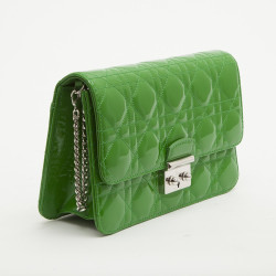 Sac pochette  Miss Dior  DIOR en cuir verni vert gazon