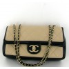 Sac CHANEL timeless bicolor noir et beige