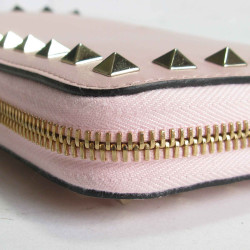 xxx Portefeuille VALENTINO Rockstud en cuir rose