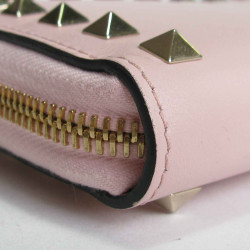 VALENTINO 'Rockstud' wallet in pink leather