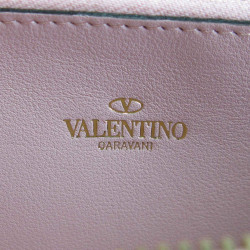 xxx Portefeuille VALENTINO Rockstud en cuir rose