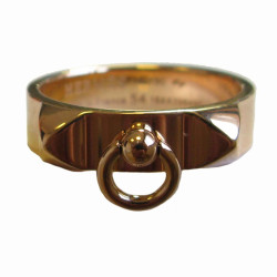 HERMES Collier de chien rose gold ring