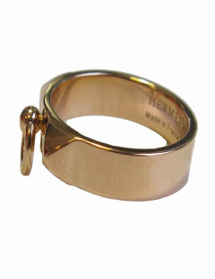 HERMES Collier de chien rose gold ring