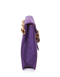 Sac FENDI cuir façon suède violet