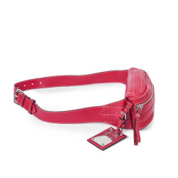 DOLCE & GABBANA banana belt bag in soft red lambskin leather