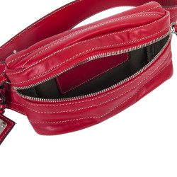 DOLCE & GABBANA banana belt bag in soft red lambskin leather