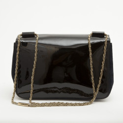 Sac CHLOE suède marine et cuir verni noir