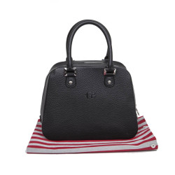 Sac 'Miss Bascans' GRATIANNE BASCANS en cuir grainé noir