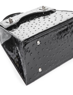 Sac 'BB Amandine' GRATIANNE BASCANS en python noir brillant