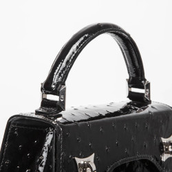 Sac 'BB Amandine' GRATIANNE BASCANS en python noir brillant