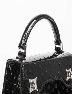 Sac 'BB Amandine' GRATIANNE BASCANS en python noir brillant