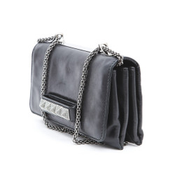 Pochette VALENTINO en cuir noir