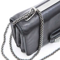 Pochette VALENTINO en cuir noir