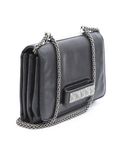 Pochette VALENTINO en cuir noir