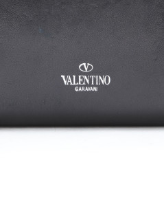 Pochette VALENTINO en cuir noir