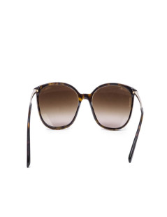 Lunettes de soleil CHANEL en plexiglas marron avec strass