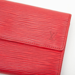 Portefeuille LOUIS VUITTON en cuir épi rouge