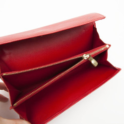 Portefeuille LOUIS VUITTON en cuir épi rouge