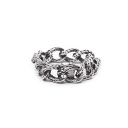 Bracelet HERMES en argent massif maille palmier