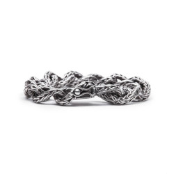 Bracelet HERMES en argent massif maille palmier