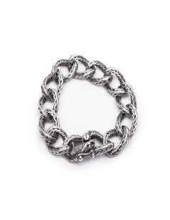 Bracelet HERMES en argent massif maille palmier