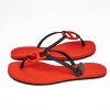 Sandales HERMES plates rouge T 37.5 UE