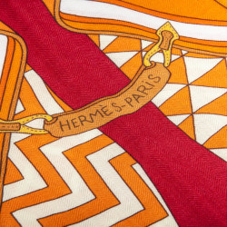 HERMES 'Bouquets Sellier' shawl in multicolored cashmere and silk