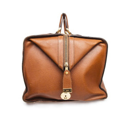 Sac mallette de Weekend GUCCI en cuir gold Vintage