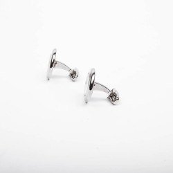 CELINE vintage cufflinks in sterling silver and mother of pearl