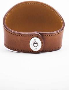 HERMES Bracelet in barénia gold smooth calfskin leather size L