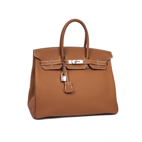 sac Birkin 35 HERMES  cuir togo gold