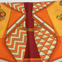 HERMES 'Bouquets Sellier' shawl in multicolored cashmere and silk