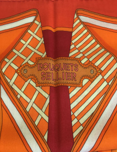 HERMES 'Bouquets Sellier' shawl in multicolored cashmere and silk