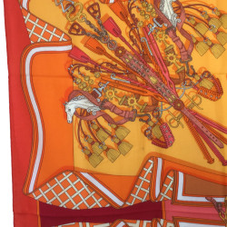 HERMES 'Bouquets Sellier' shawl in multicolored cashmere and silk