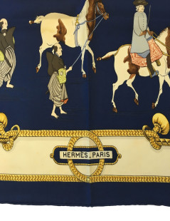 Carré HERMES 90 x 90 "Equitation japonaise"