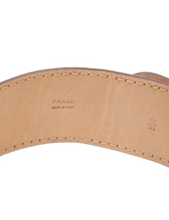 PRADA belt in brown leather size 80EU