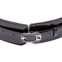 Ceinture FENDI cuir verni noir