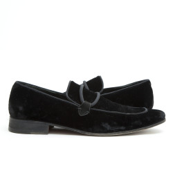 Moccassins YVES SAINT LAURENT veau velours noir T44,5