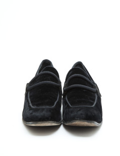 Moccassins YVES SAINT LAURENT veau velours noir T44,5