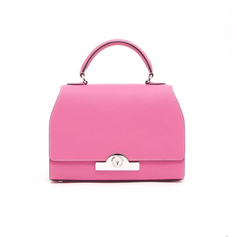 MOYNAT bag 'Rejane' model in candy pink leather - VALOIS VINTAGE PARIS