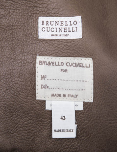 BRUNELLO CUCINELLI brown sheepskin jacket size 42it