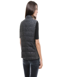 Gilet sans manches Brunello cucinelli gris avec sequins