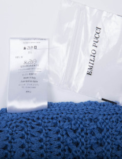 Tunique EMILIO PUCCI  T S  en crochet bleu