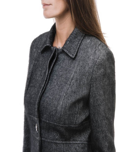 Manteau CHRISTIAN DIOR chiné gris T38