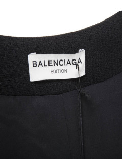 Manteau BALENCIAGA en laine noire T40