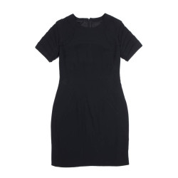 CHRISTIAN DIOR  black crepe georgette dress SIze 38FR